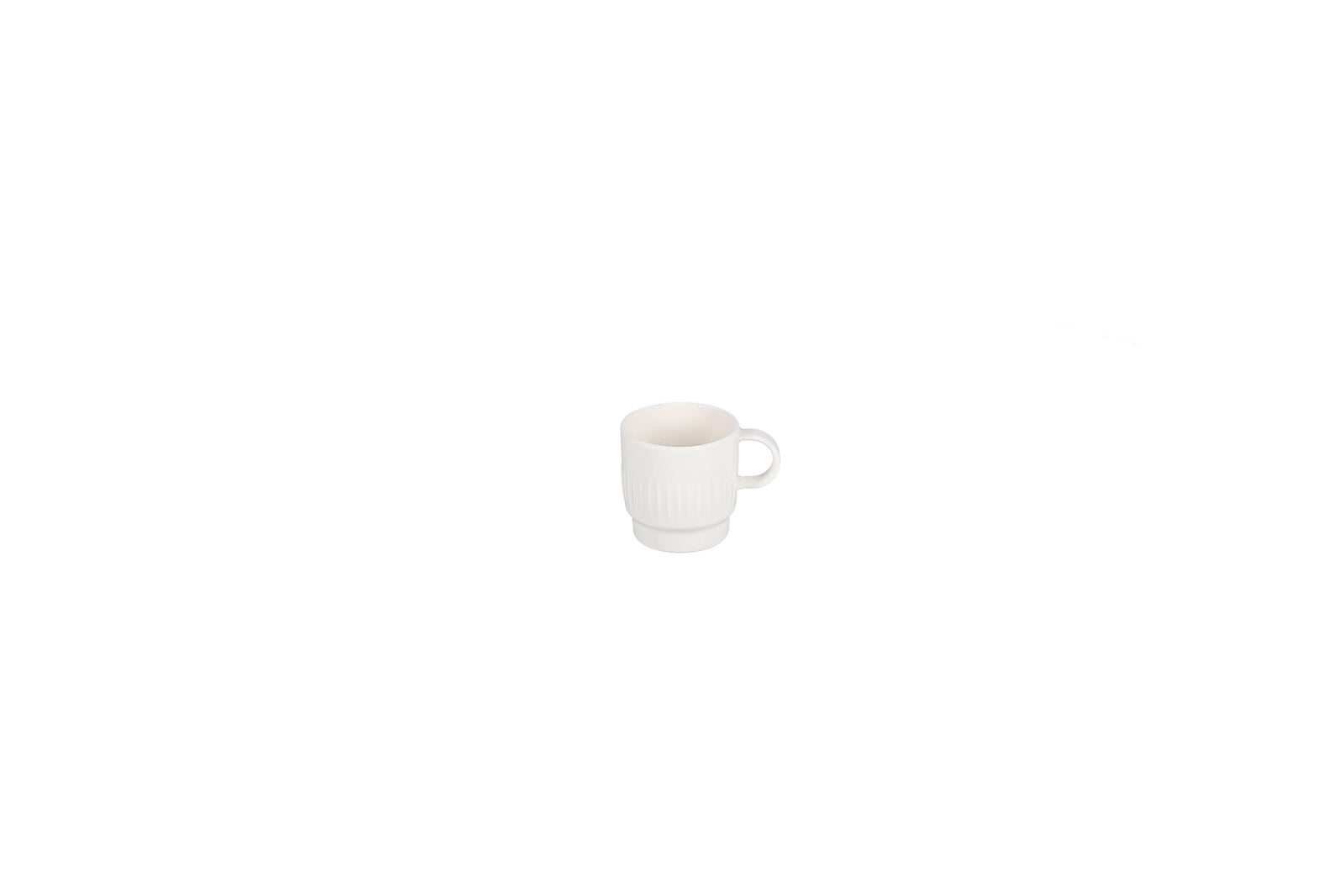 Bonbistro - Mokkakop 10cl wit Solar (set van 12)