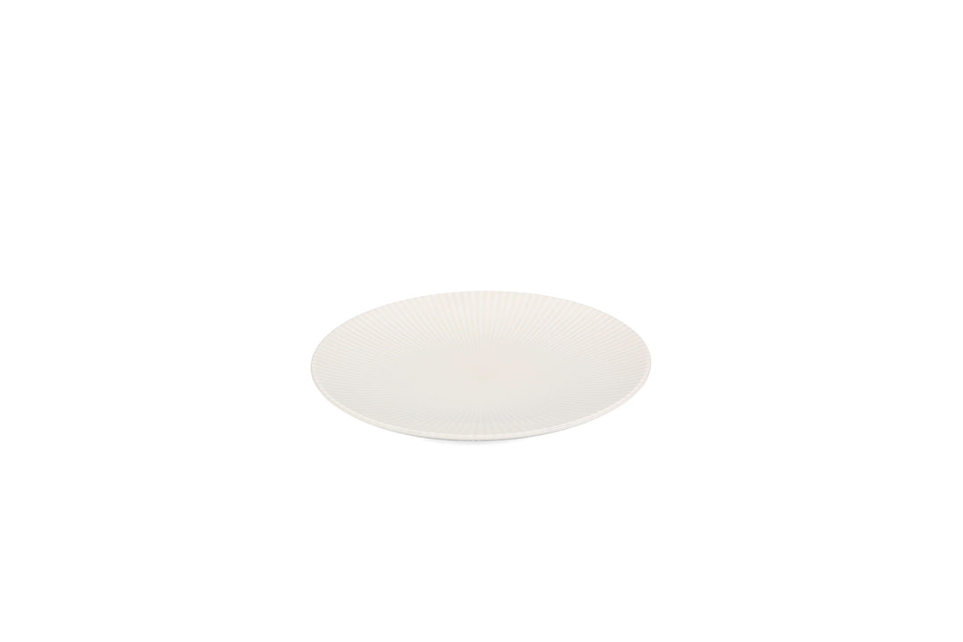 Bonbistro - Plat bord 25cm wit Solis (set van 6)