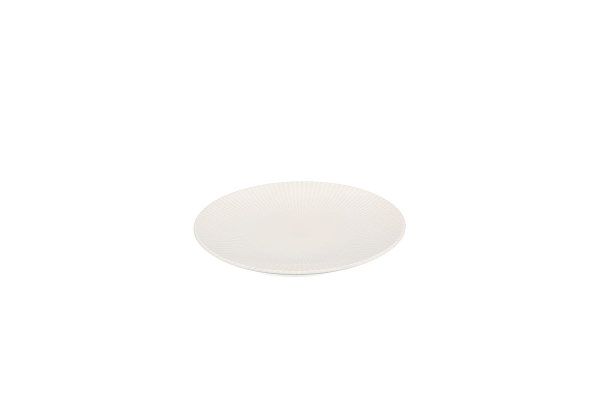 Bonbistro - Plat bord 25cm wit Solis (set van 6)