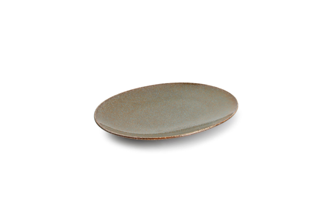 Bonbistro - Plat bord 24x17cm groen Cirro - Set van 4