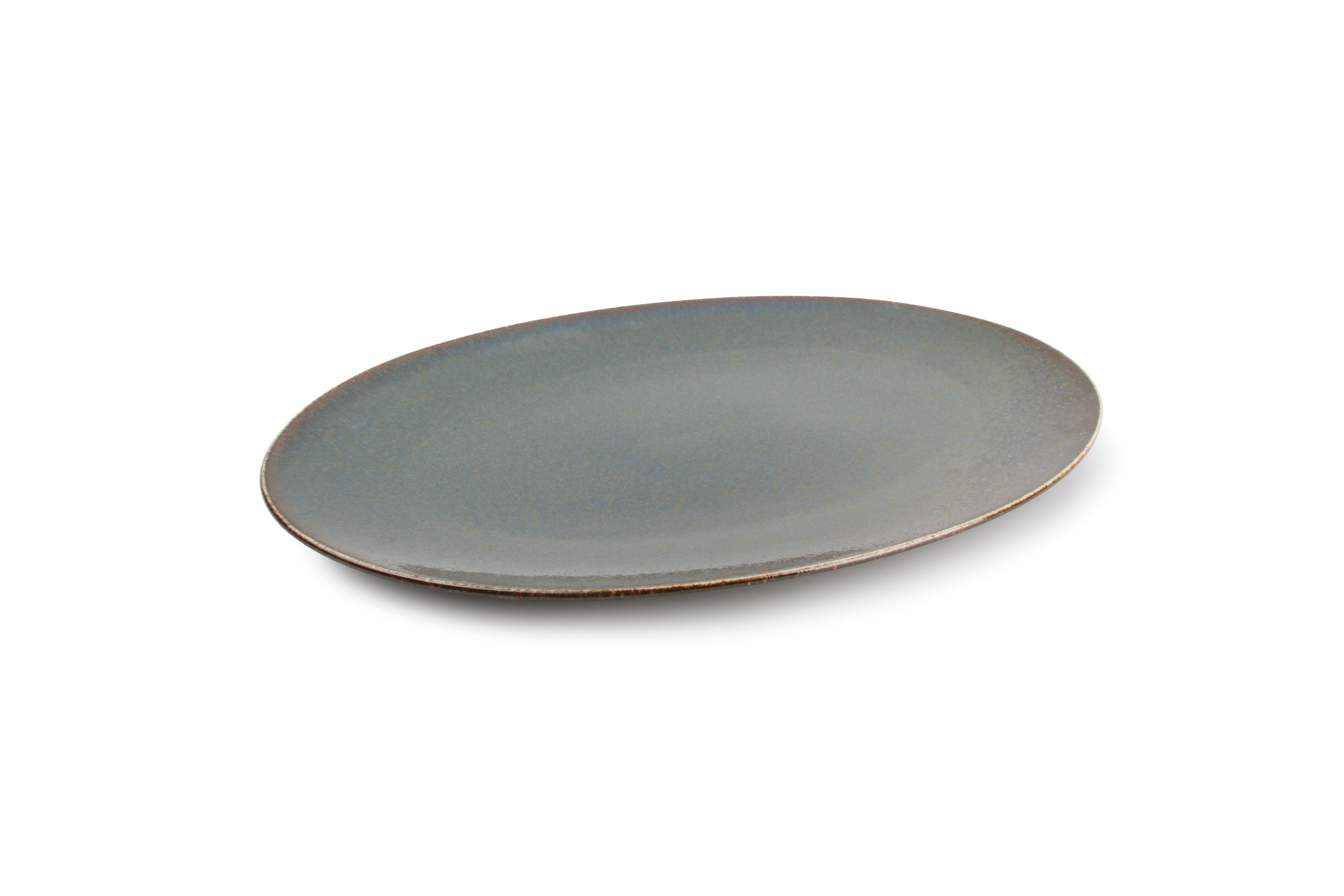 Plat bord 36x25,5cm groen Cirro