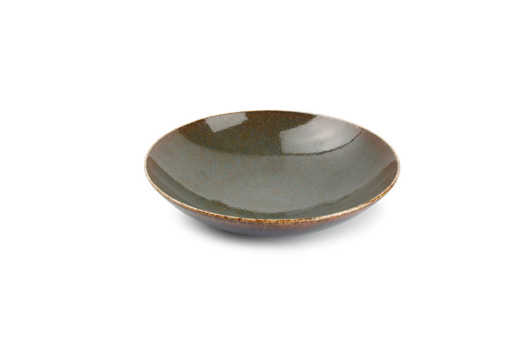 Bonbistro - Diep bord 21xH5cm groen Cirro - Set van 6