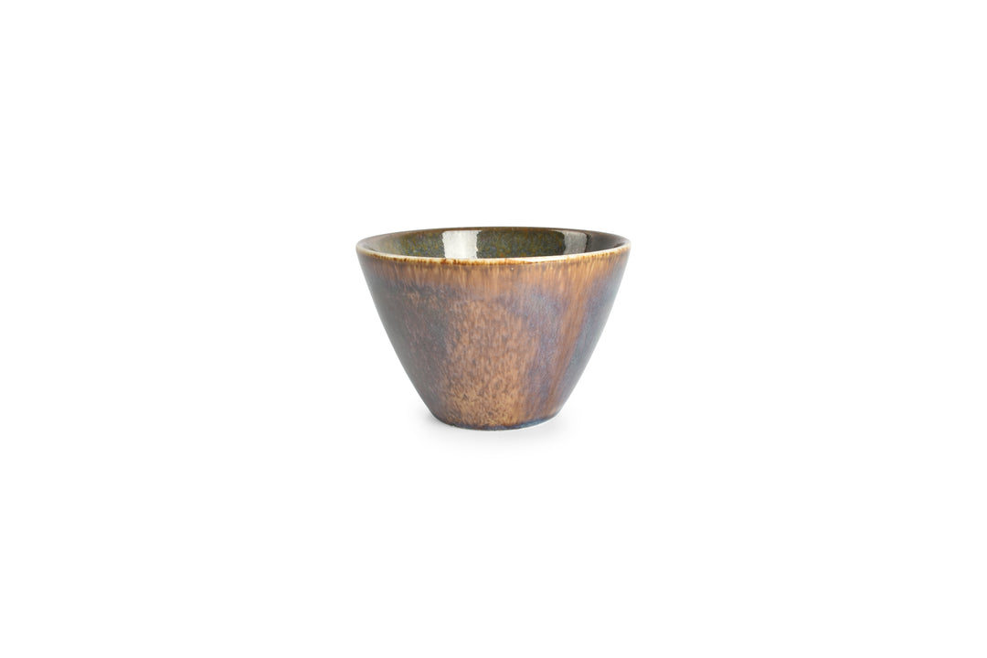 Bonbistro - Kom 12xH7,5cm conisch groen Cirro - Set van 6