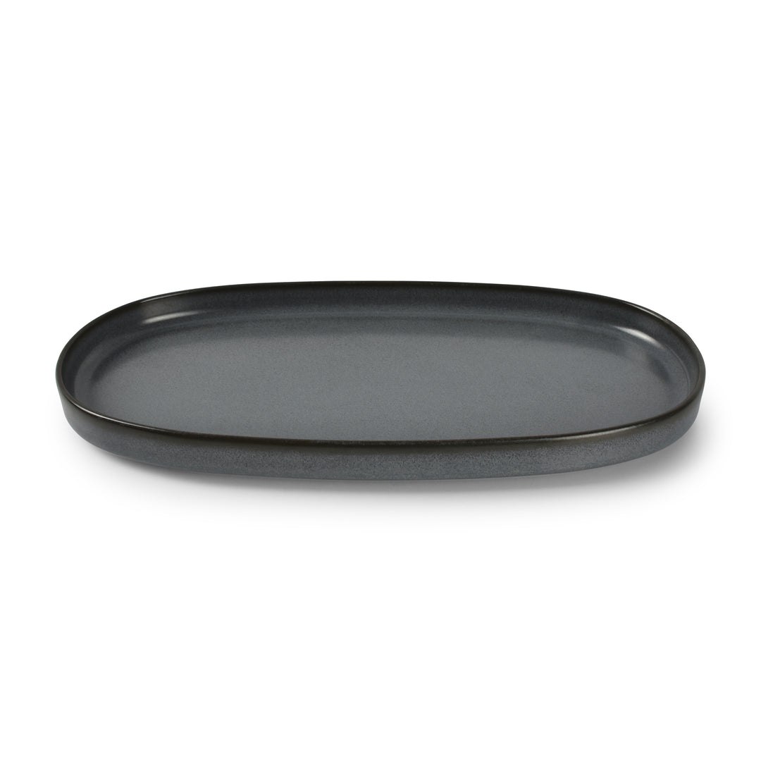 Bonbistro - Plat bord 30x15xH2cm donker blauw Pila - Set van 3