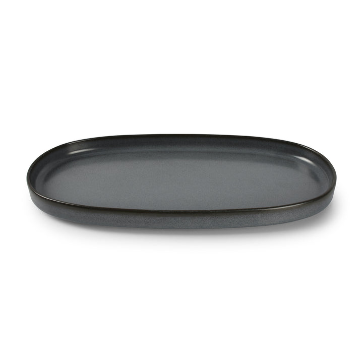 Bonbistro - Plat bord 30x15xH2cm donker blauw Pila - Set van 3