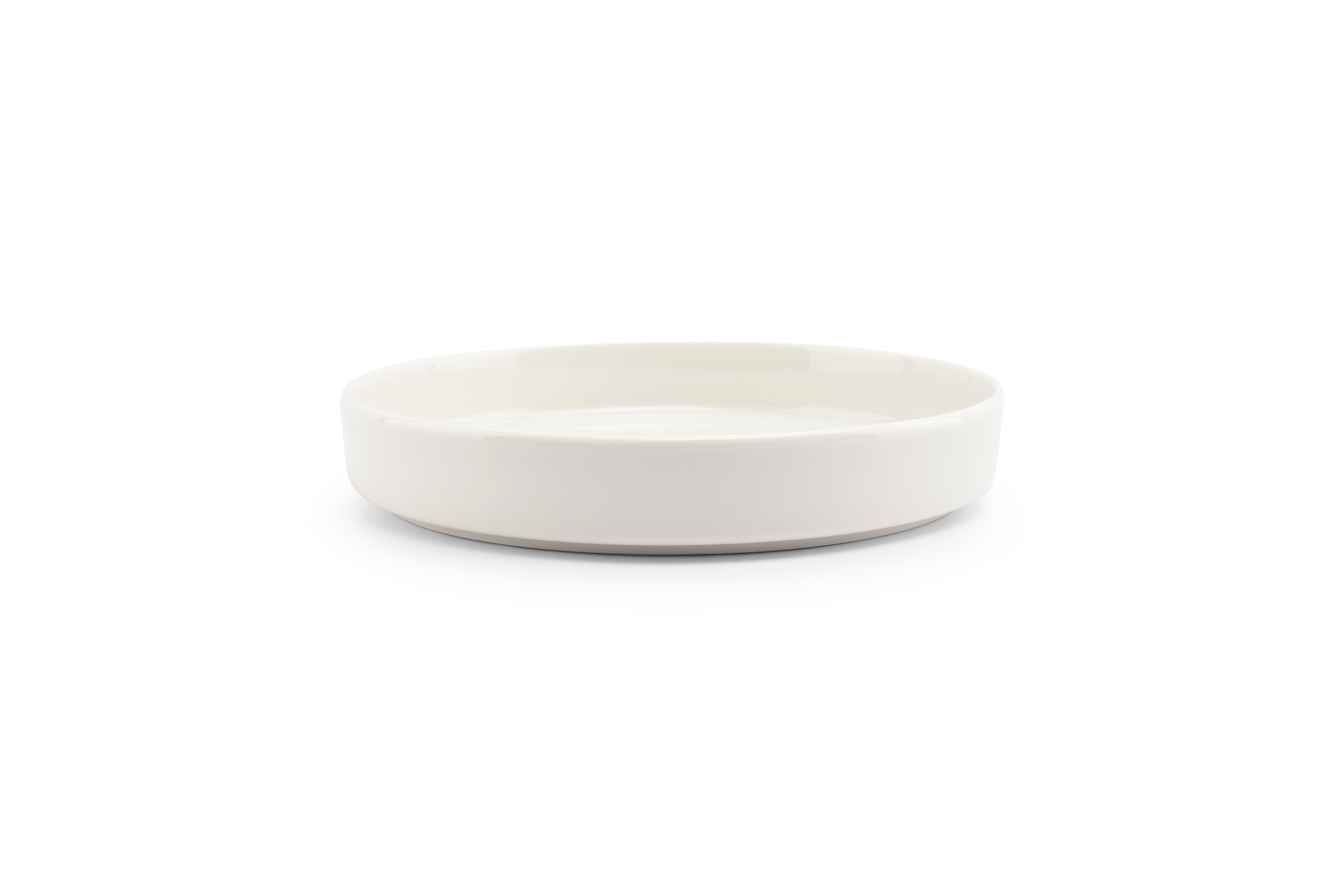 Diep bord 24xH4cm wit Pila