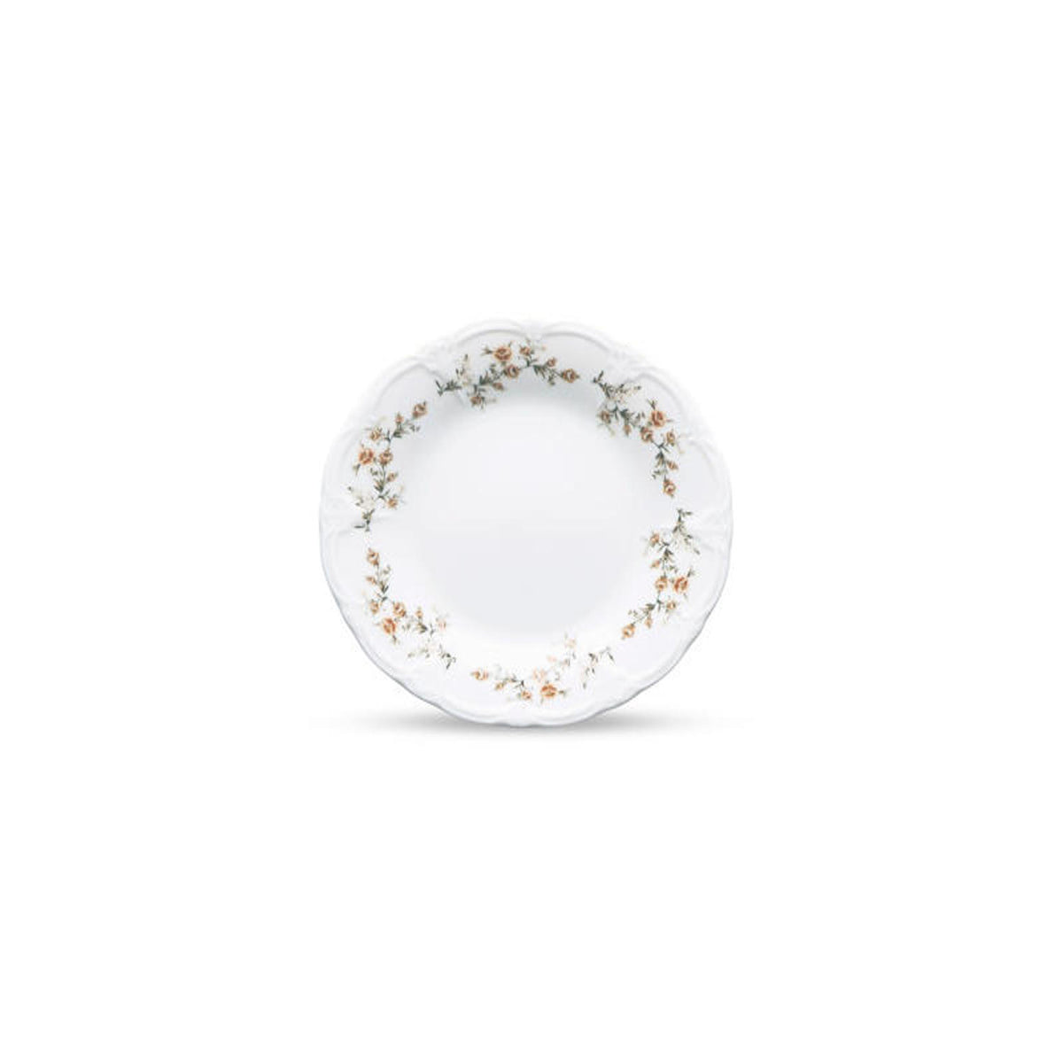 Bonbistro - Plat bord 16cm Bruine bloem Retro - Set van 6