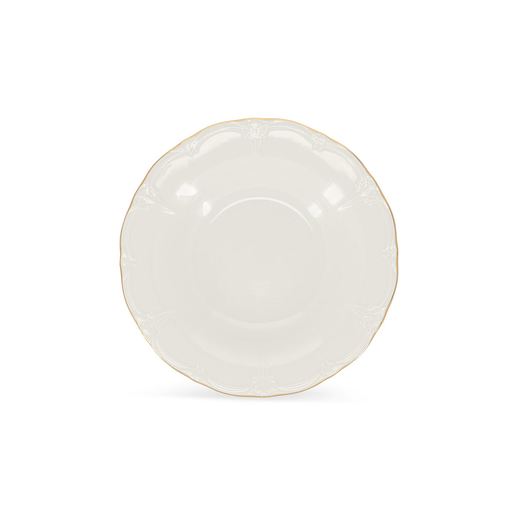 Bonbistro - Diep bord 23,5/14xH4cm met gouden rand Retro - Set van 6