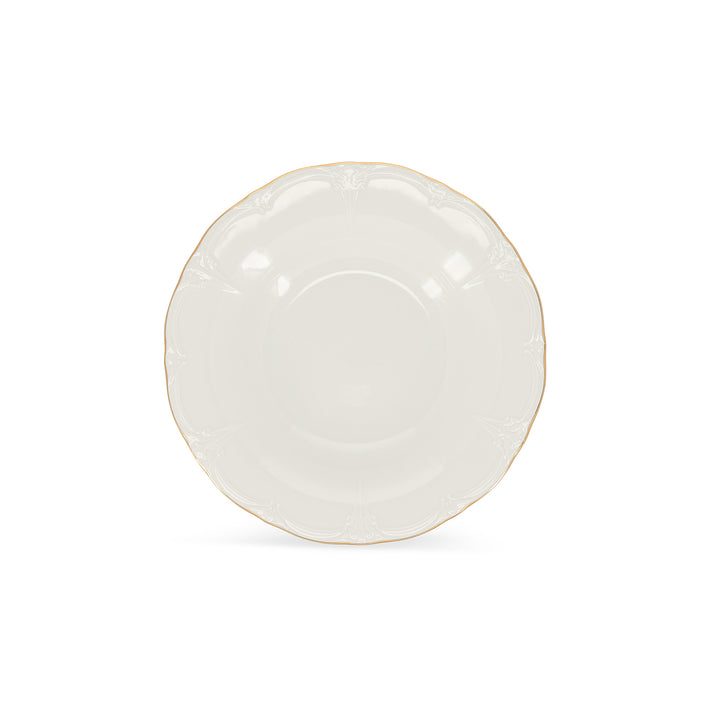 Bonbistro - Diep bord 23,5/14xH4cm met gouden rand Retro - Set van 6