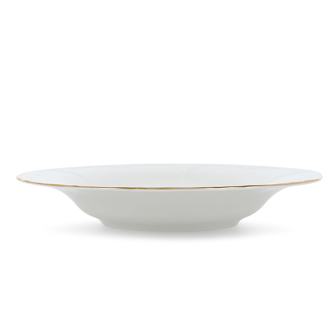 Bonbistro - Diep bord 23,5/14xH4cm met gouden rand Retro - Set van 6
