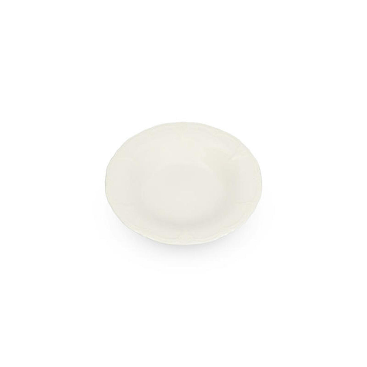 Bonbistro - Diep bord 23,5/14xH4cm ivoor Retro - Set van 6