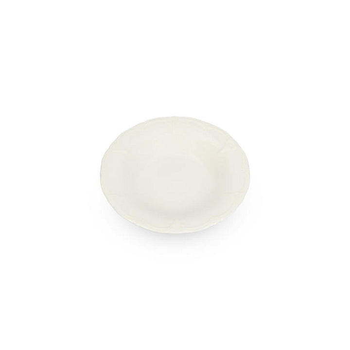 Bonbistro - Diep bord 23,5/14xH4cm ivoor Retro - Set van 6