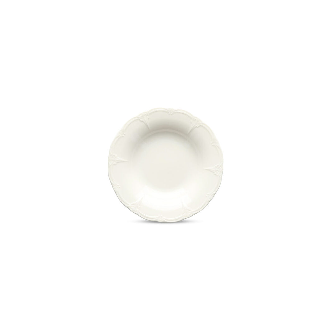 Bonbistro - Diep bord 23,5/14xH4cm ivoor Retro - Set van 6