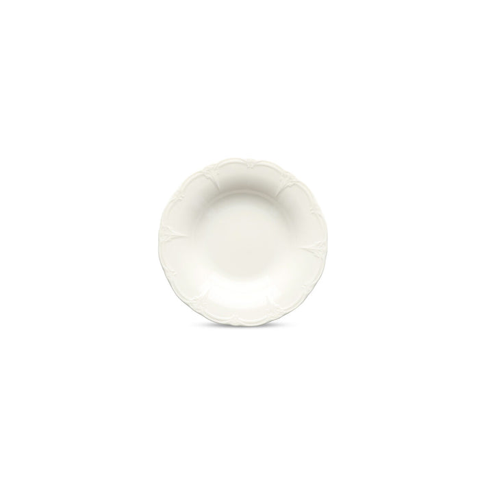 Bonbistro - Diep bord 23,5/14xH4cm ivoor Retro - Set van 6