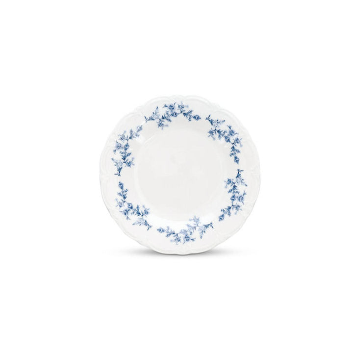 Bonbistro - Plat bord 20,5cm Blauw flower Retro