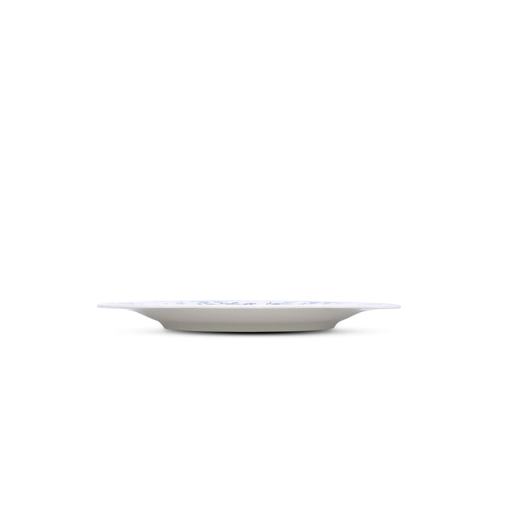 Bonbistro - Plat bord 27cm Blauw flower Retro
