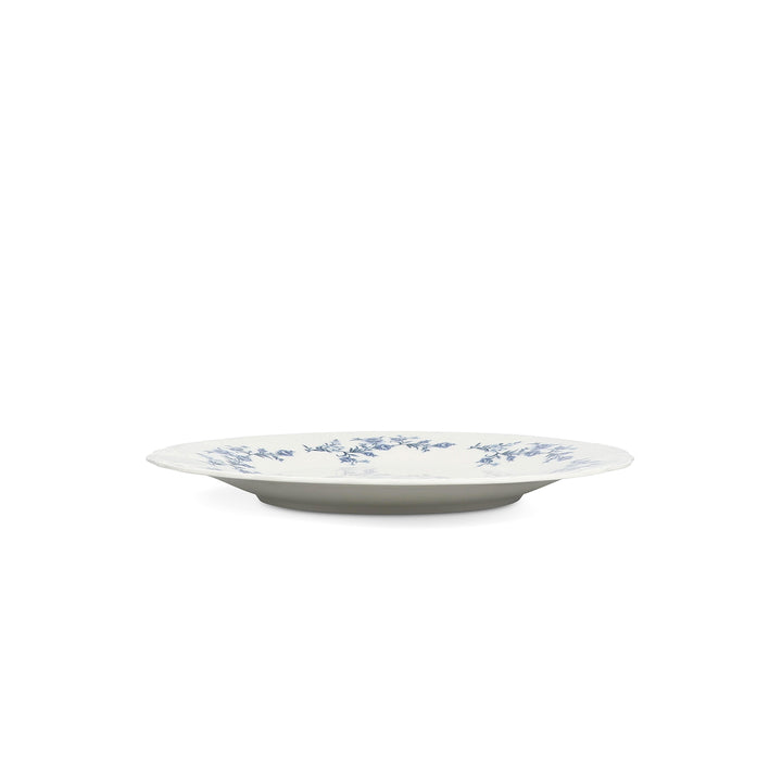 Bonbistro - Plat bord 32cm Blauw flower Retro