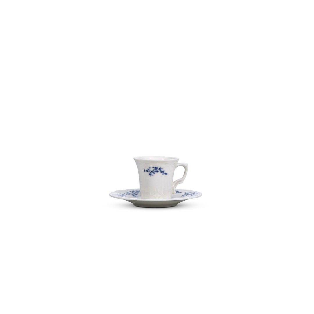 Bonbistro - Mokkakop 11cl Blauw flower Retro
