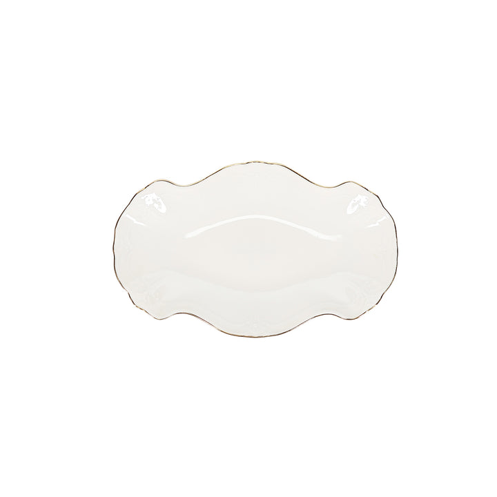Bonbistro - Serveerschaal 26x16cm met gouden rand Retro