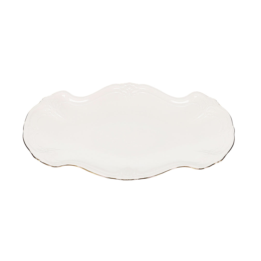 Bonbistro - Serveerschaal 39x25cm met gouden rand Retro