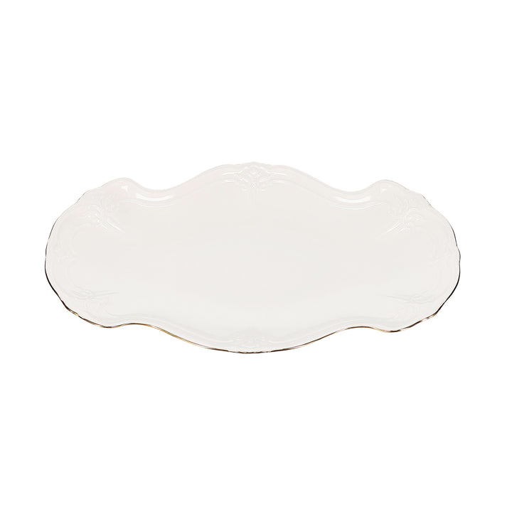 Bonbistro - Serveerschaal 39x25cm met gouden rand Retro