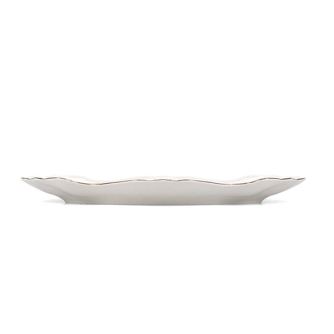 Bonbistro - Serveerschaal 39x25cm met gouden rand Retro