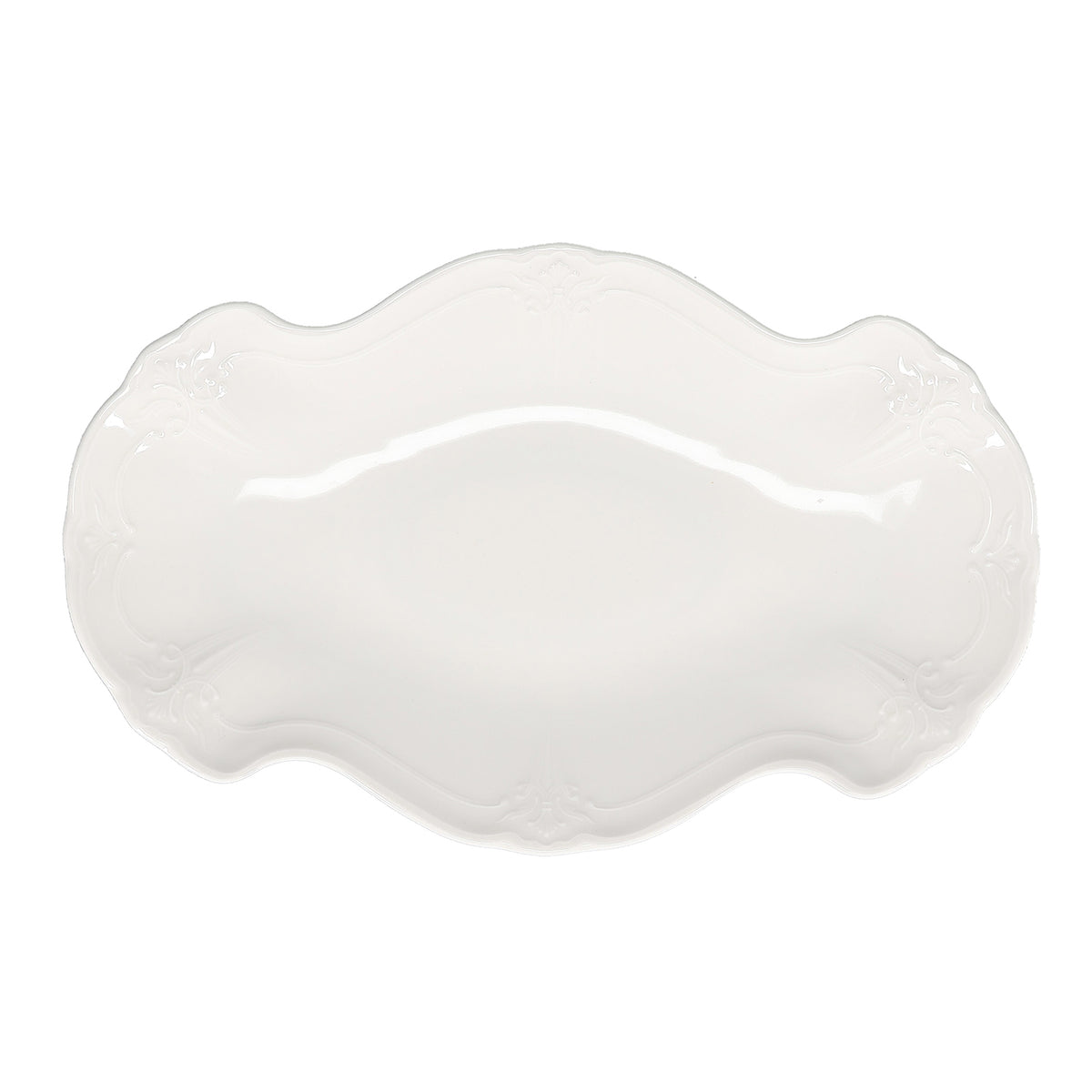 Bonbistro - Serveerschaal 39x25cm ivoor Retro