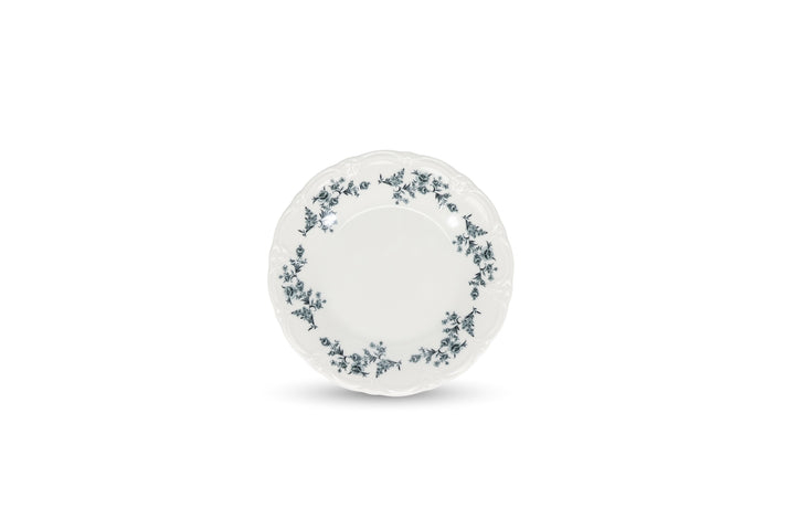 Bonbistro - Plat bord 20,5cm black flower Retro (set van 6)