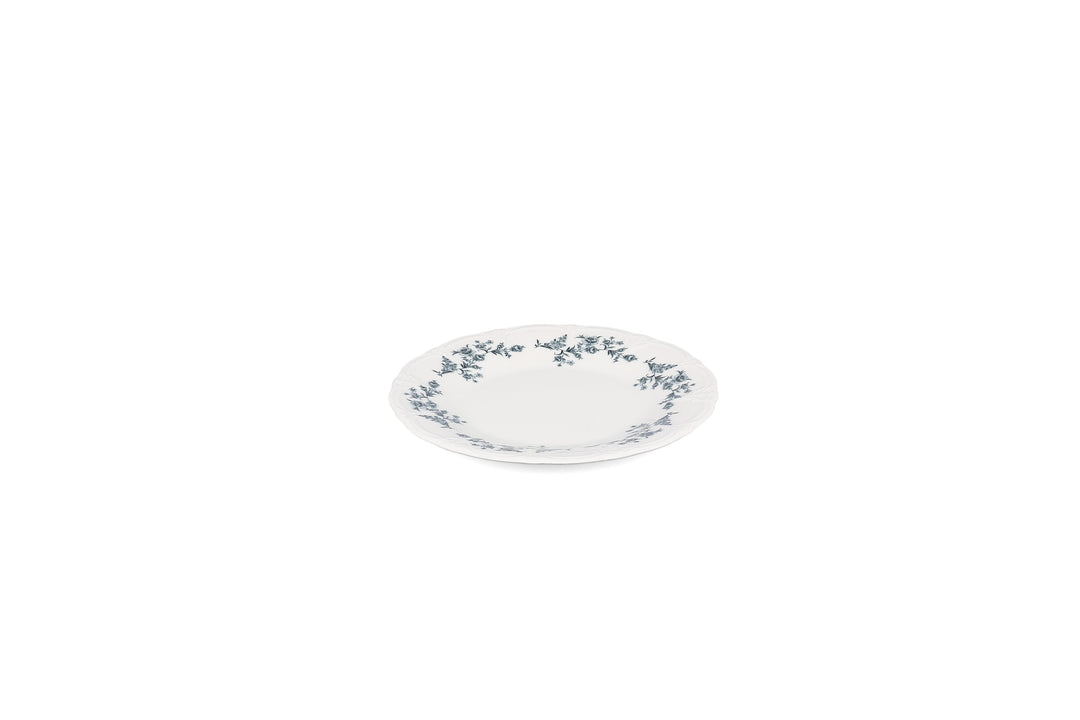Bonbistro - Plat bord 20,5cm black flower Retro (set van 6)