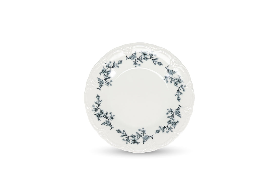 Bonbistro - Plat bord 27cm black flower Retro