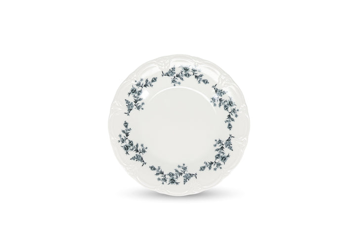 Bonbistro - Plat bord 27cm black flower Retro (set van 6)
