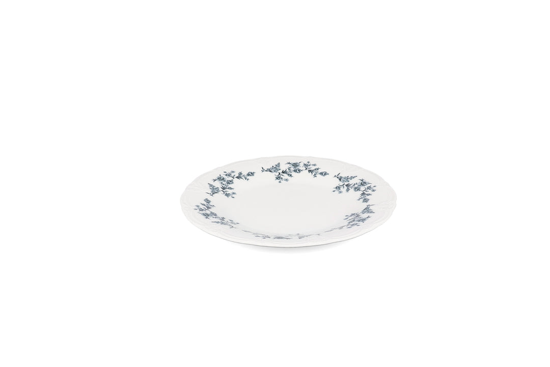 Bonbistro - Plat bord 27cm black flower Retro (set van 6)