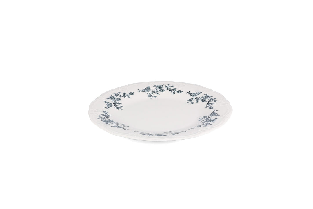 Bonbistro - Plat bord 32cm black flower Retro (set van 2)