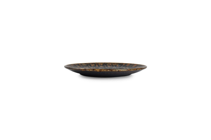 Bonbistro - Plat bord 20,5cm bruin/blauw Resto - Set van 6