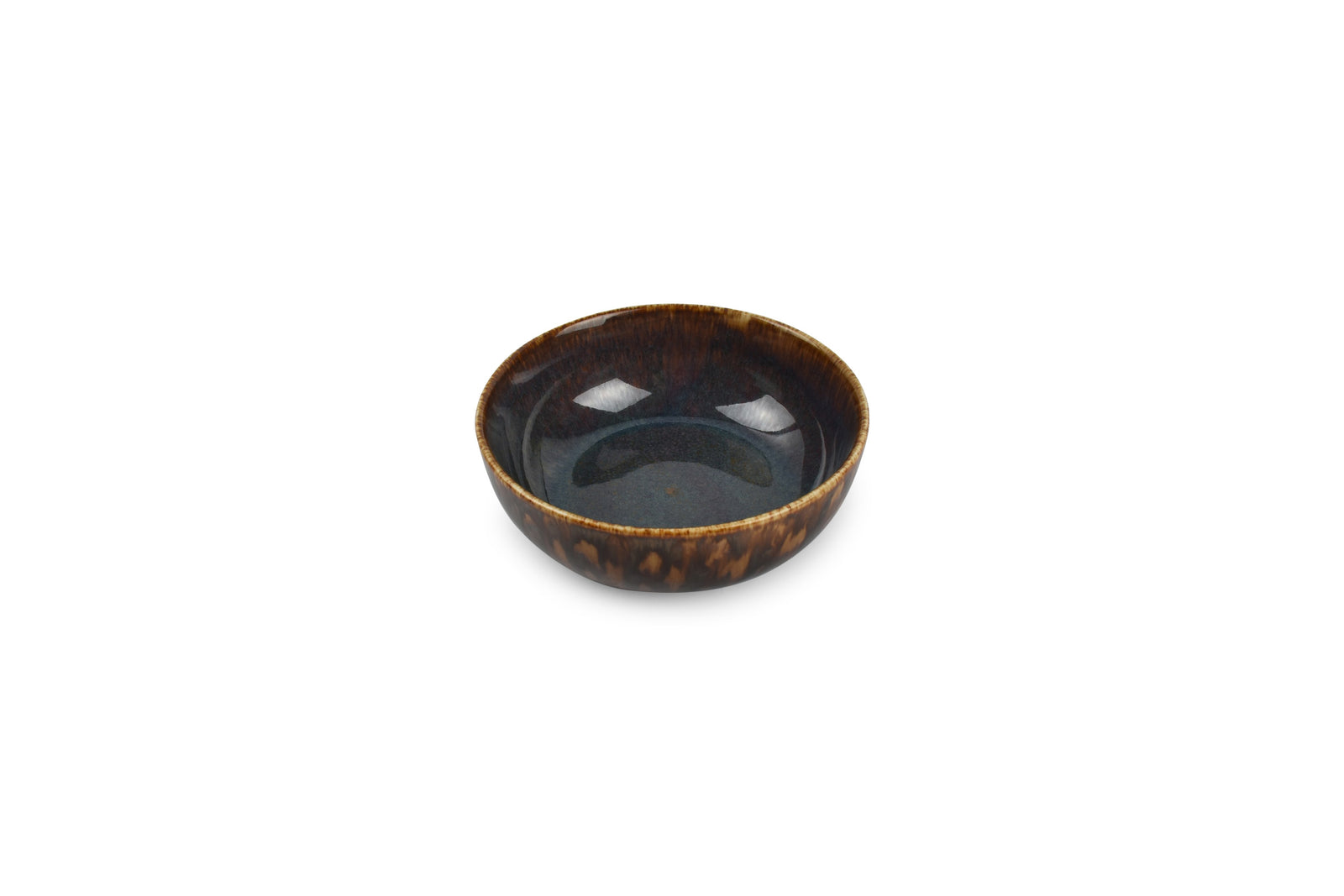 Bonbistro - Kom 16xH6cm bruin/blauw Resto - Set van 2