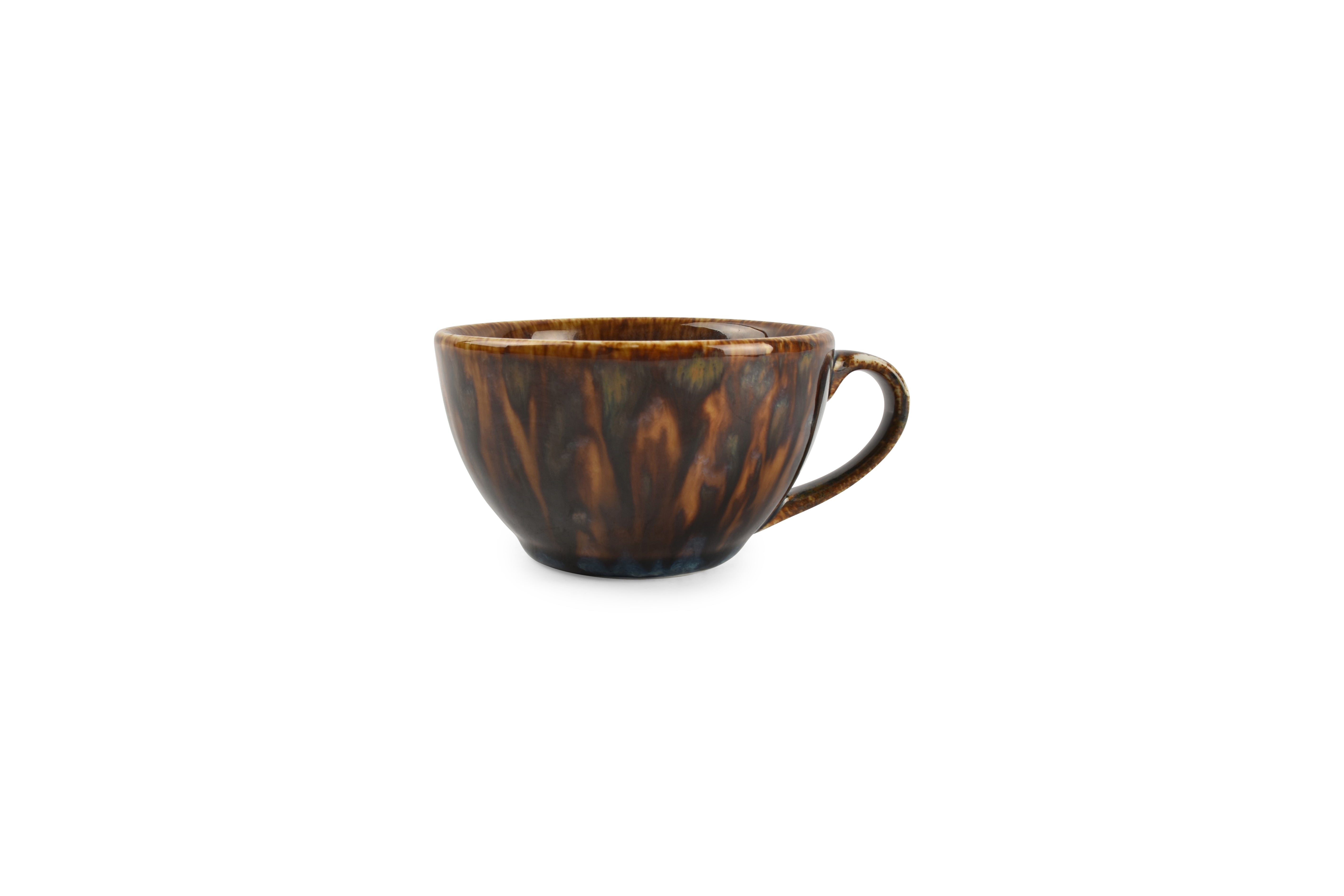 Kop 20cl bruin/blauw Resto