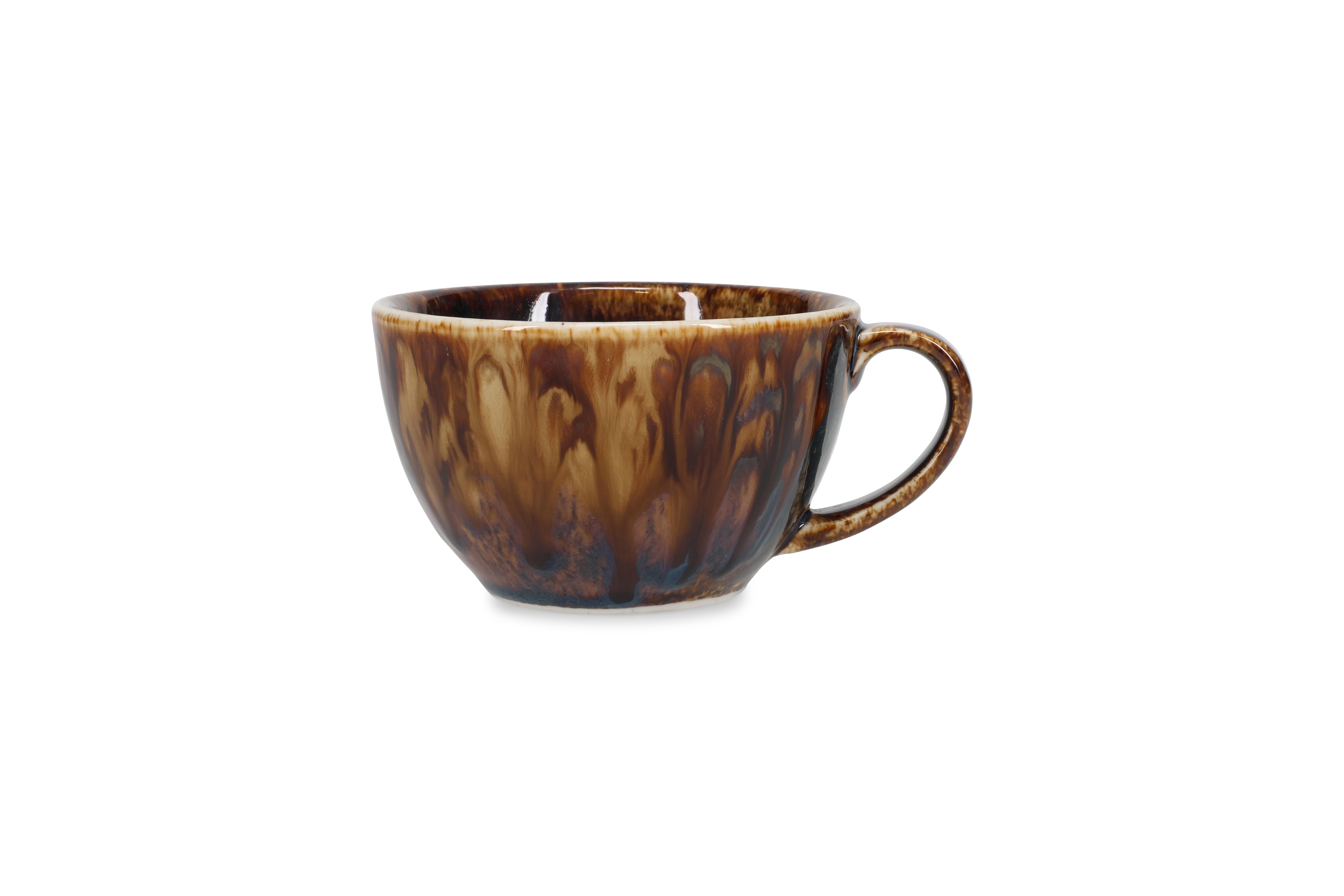 Kop 30cl bruin/blauw Resto