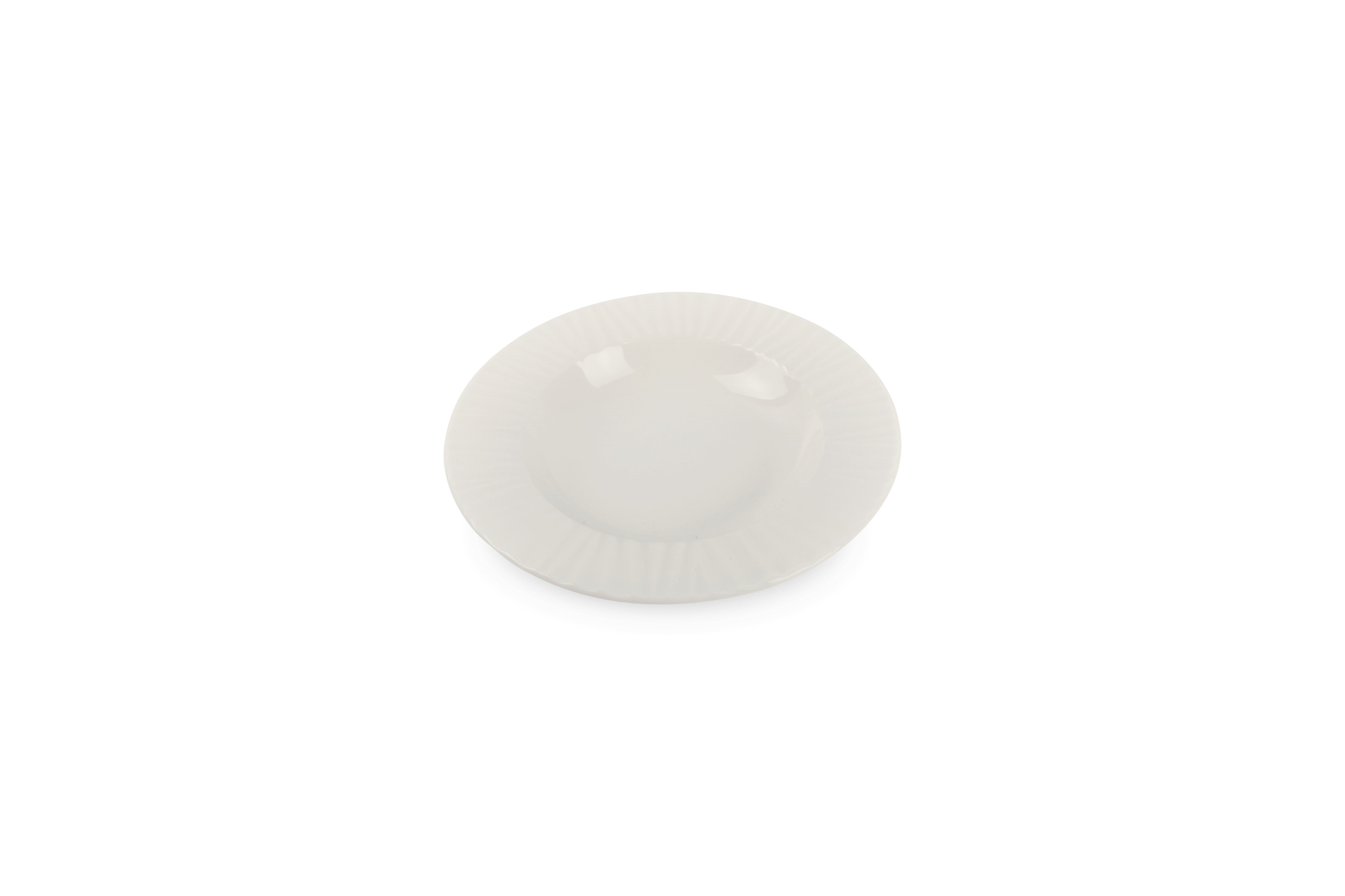 Diep bord 23/15xH3cm wit Vista