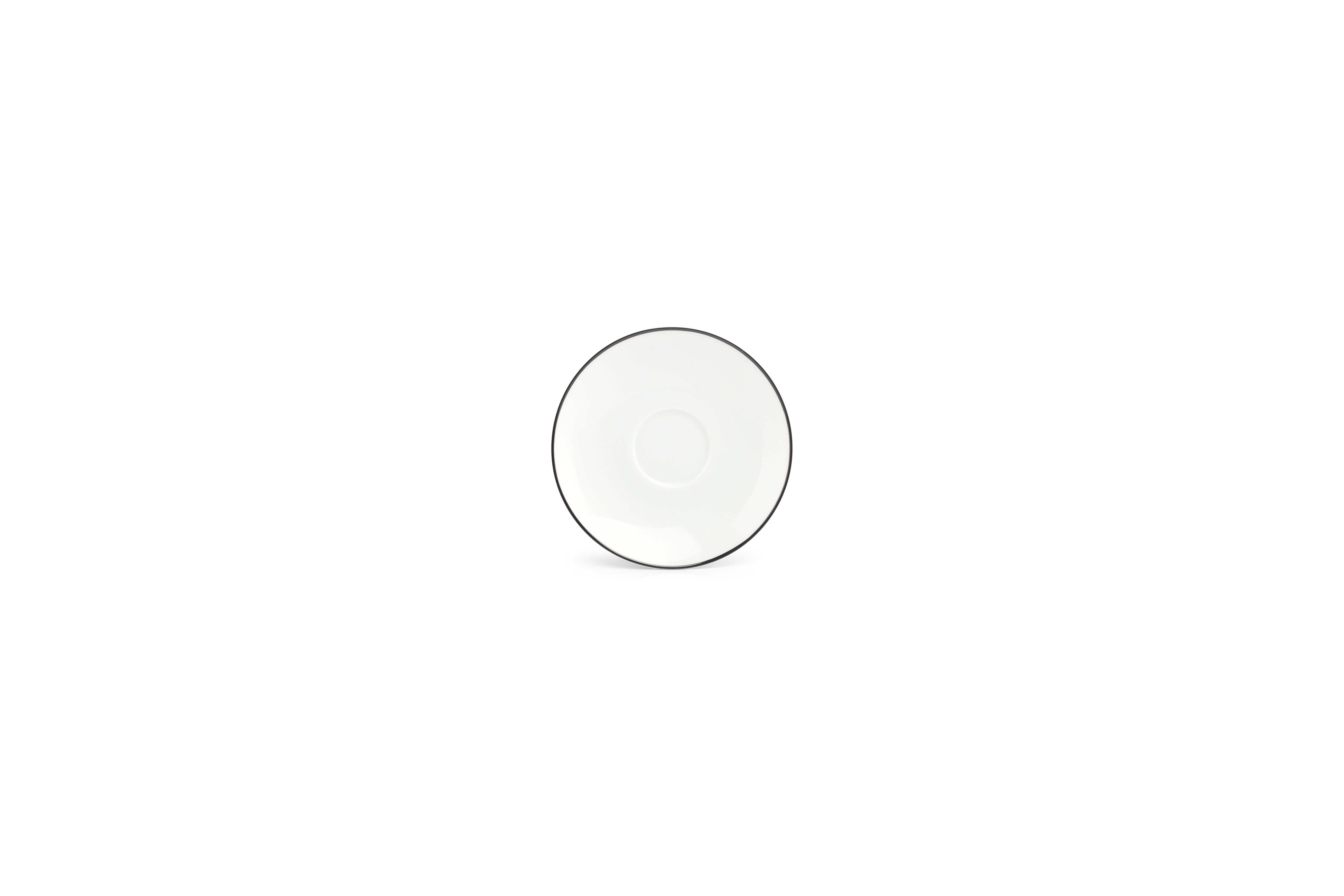 Mokkaschotel 12,5cm black rim Basic White