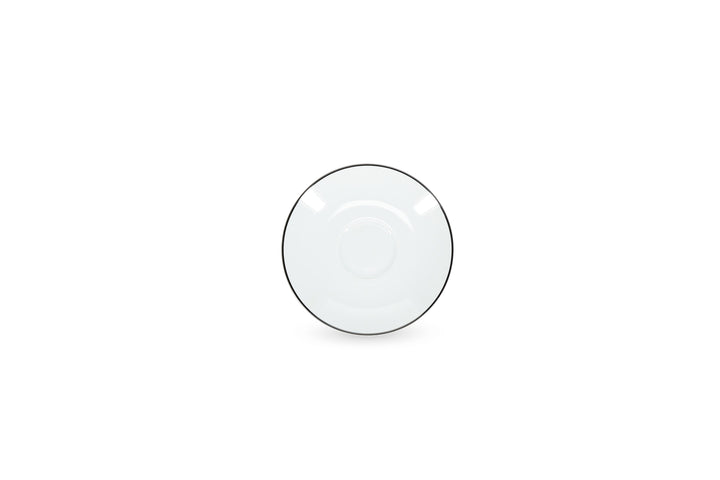 Bonbistro - Schotel 16,5cm black rim Basic White (set van 6)