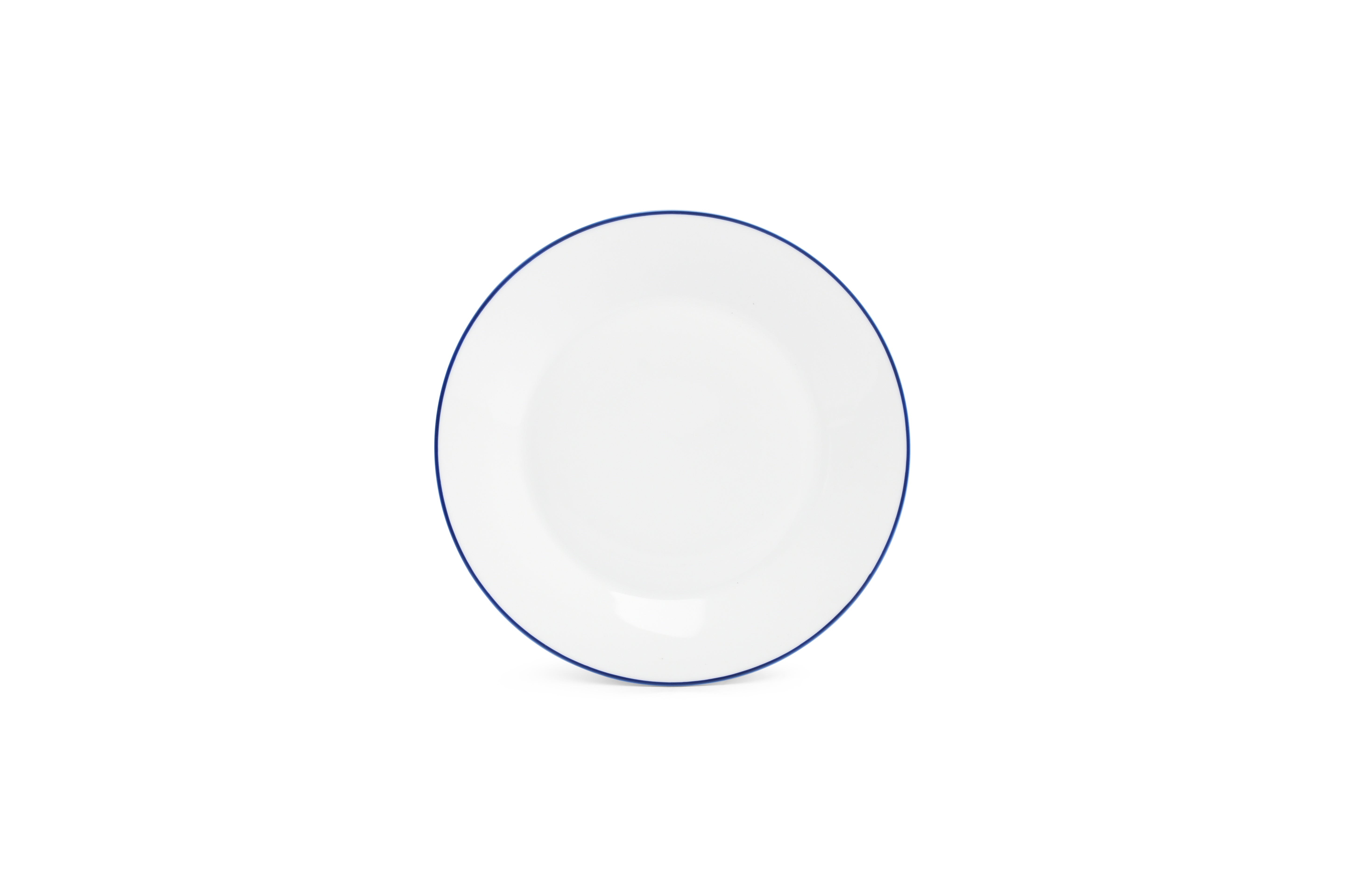 Plat bord 24cm blue rim Basic White