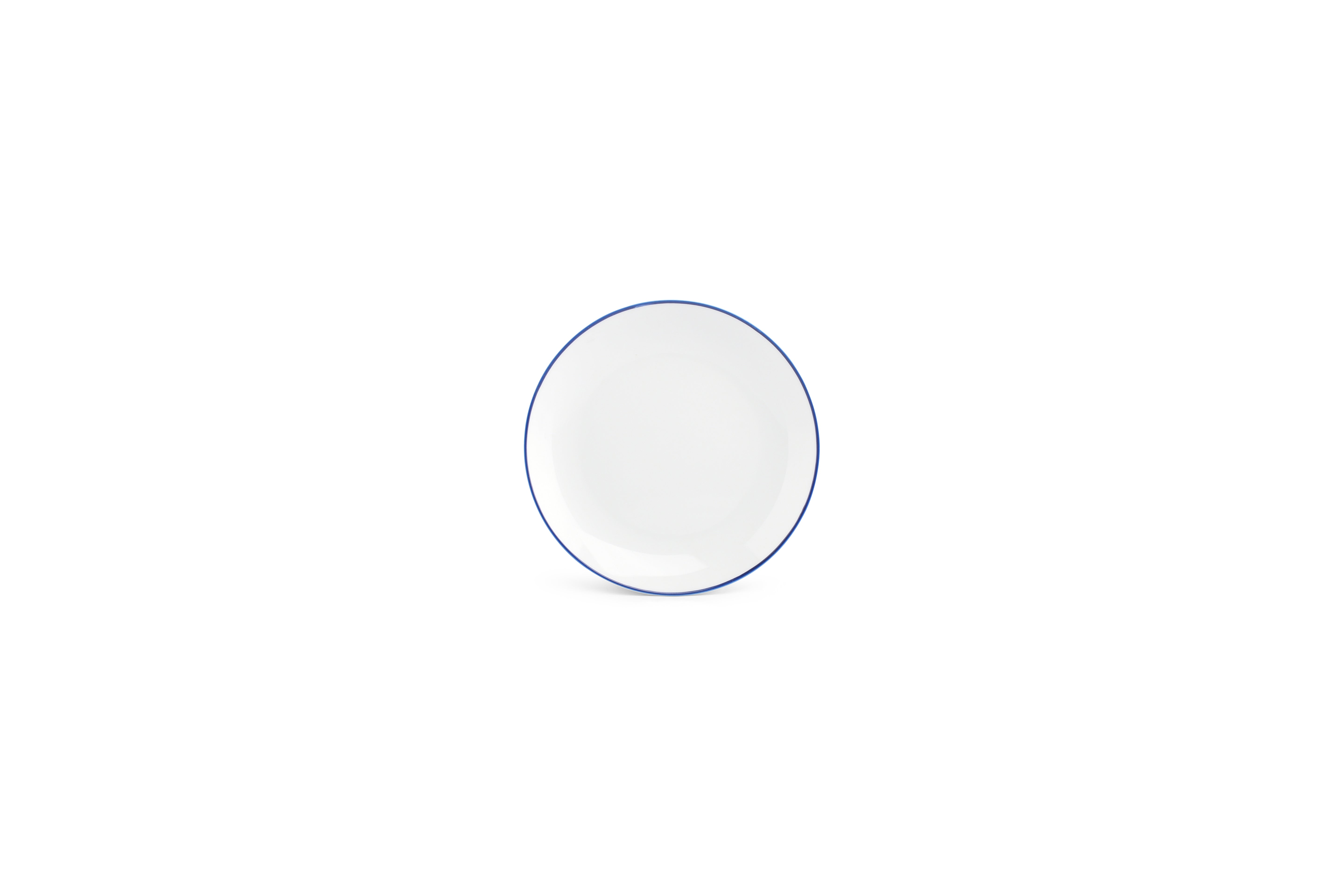 Plat bord 15cm coupe blue rim Basic White