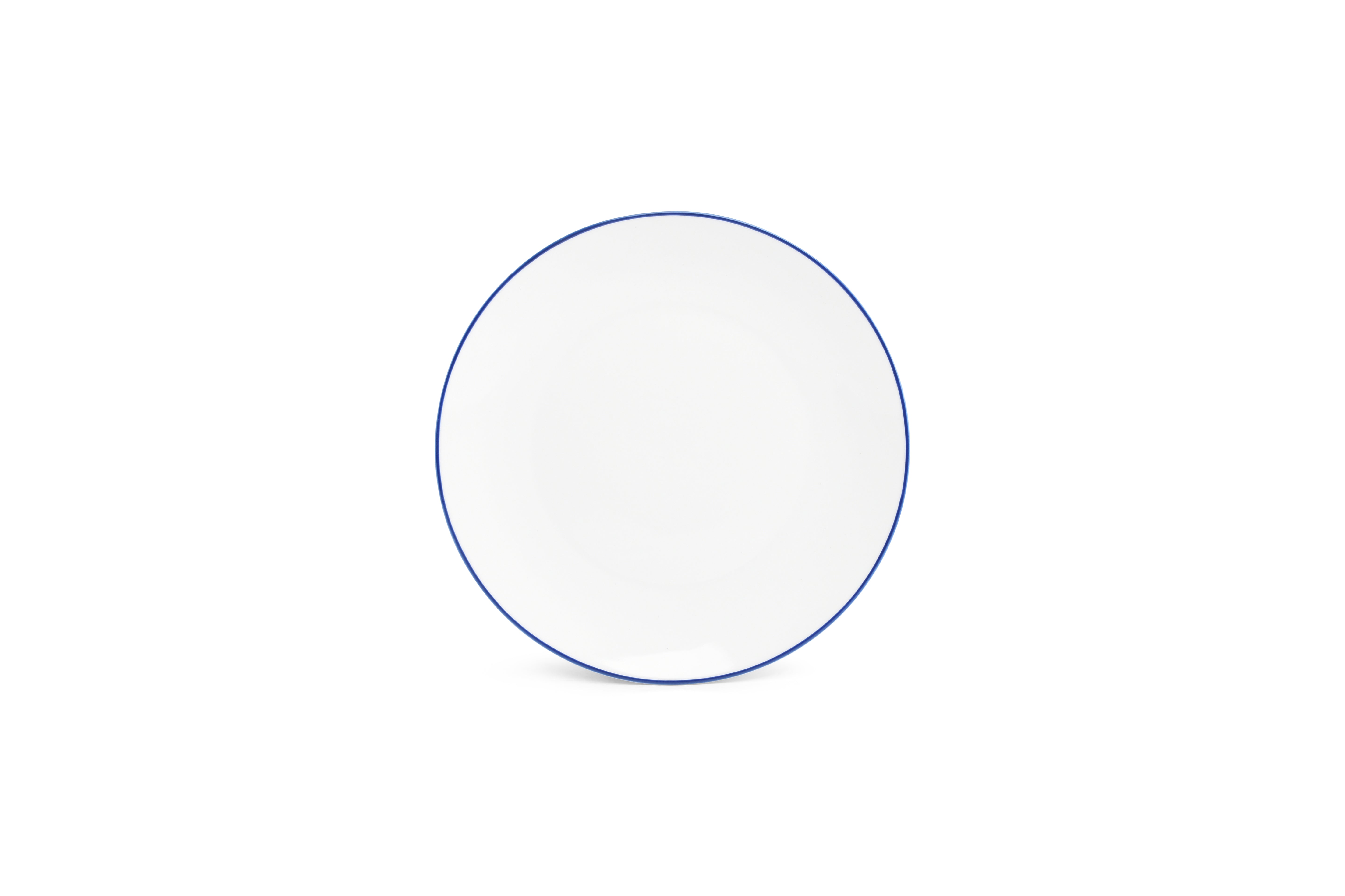 Plat bord 24cm coupe blue rim Basic White