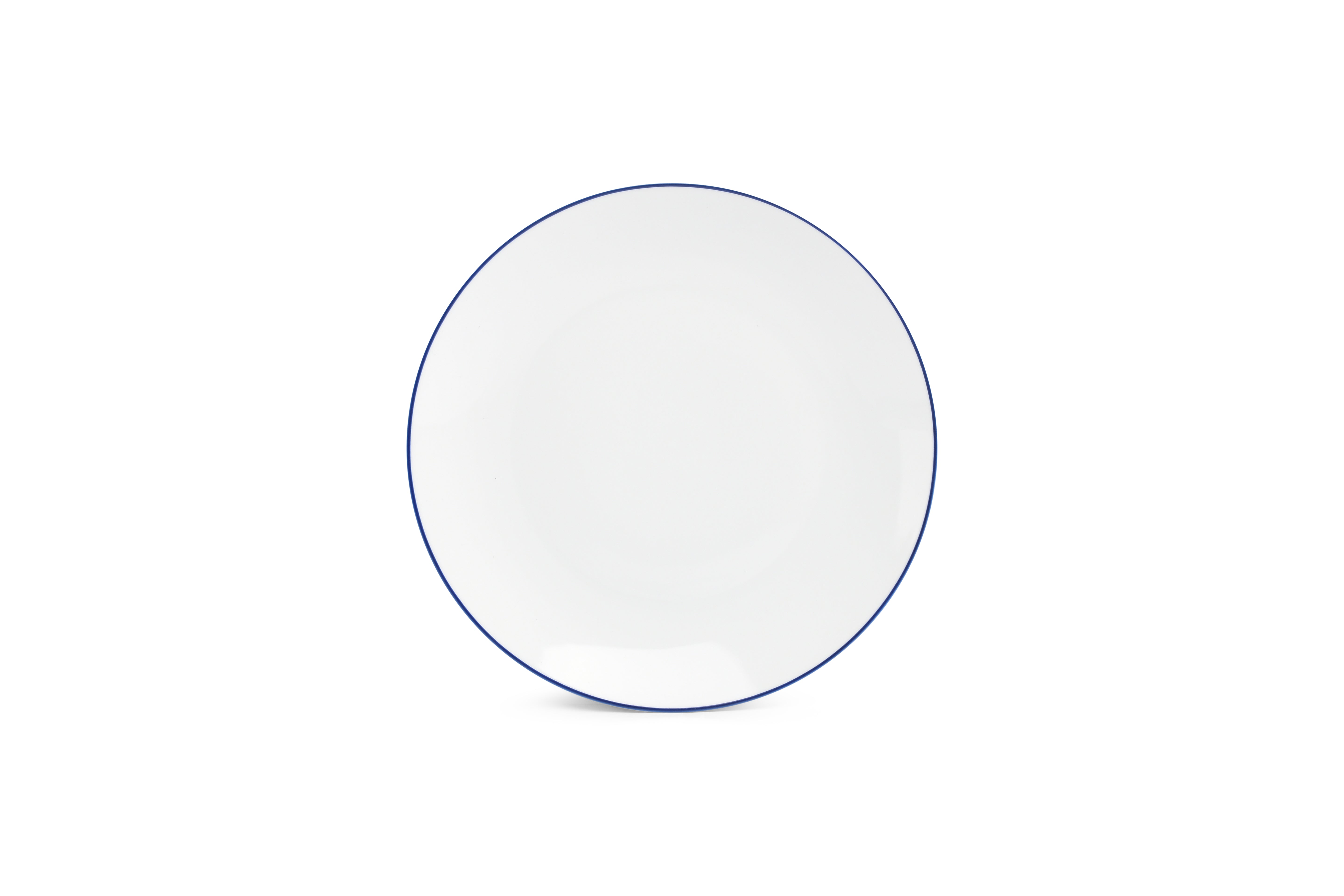 Plat bord 26,5cm coupe blue rim Basic White