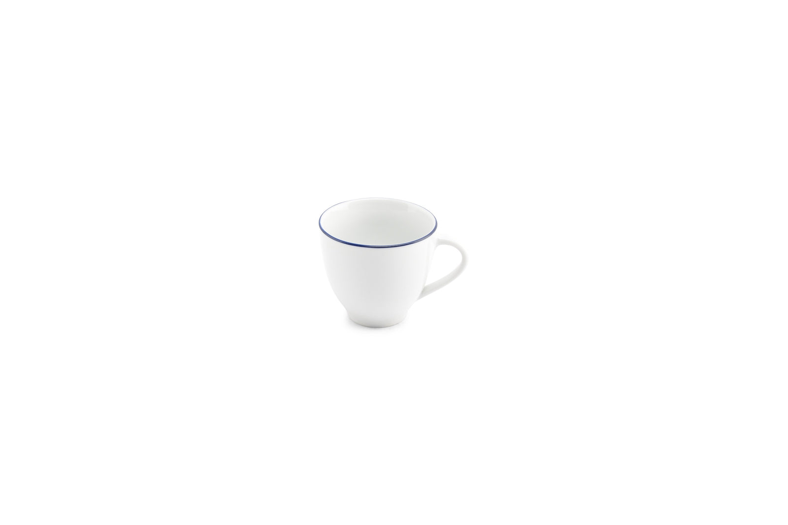 Bonbistro - Kop 20cl blue rim Basic White - Set van 6