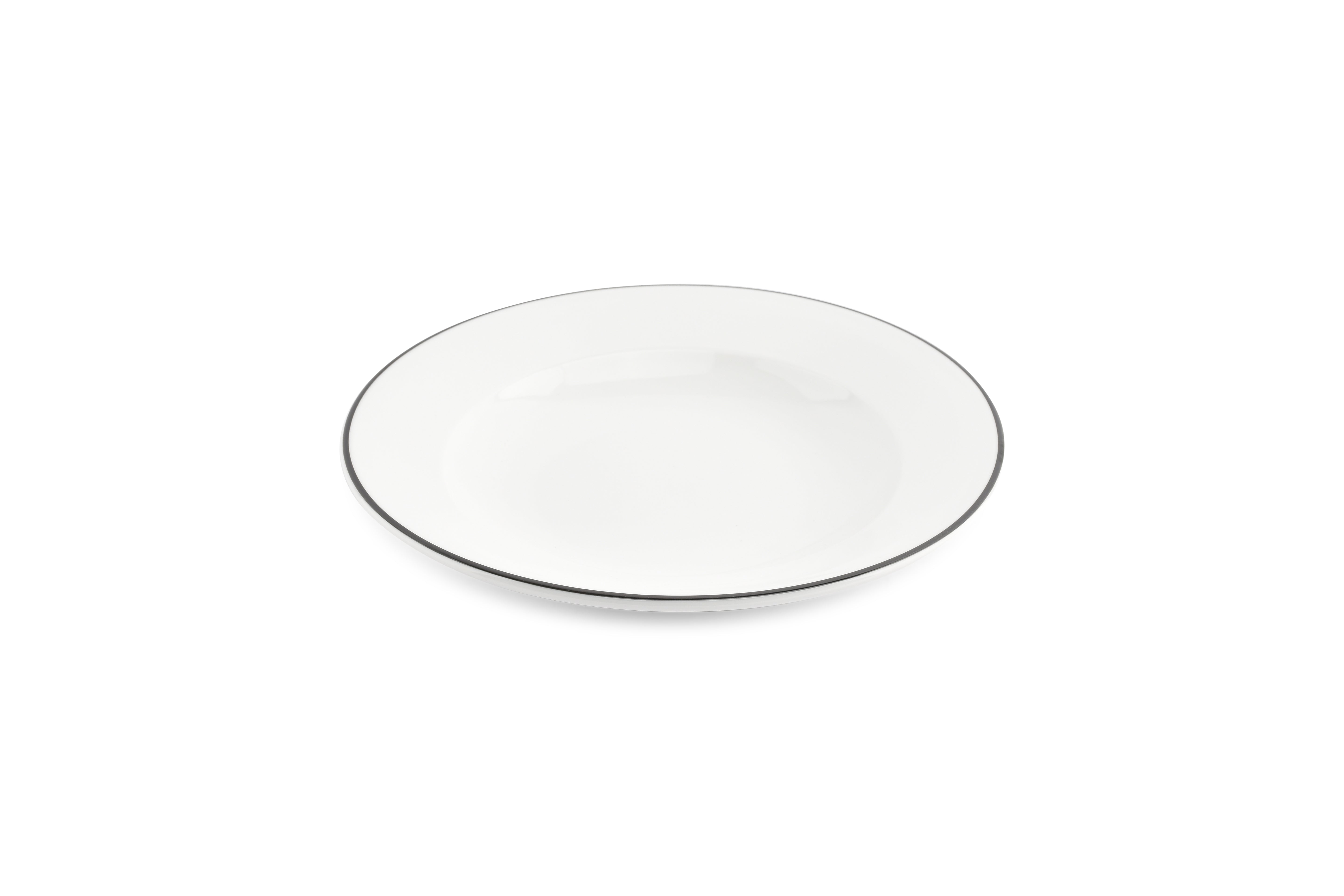 Diep bord 23,5xH4cm black rim Bistro