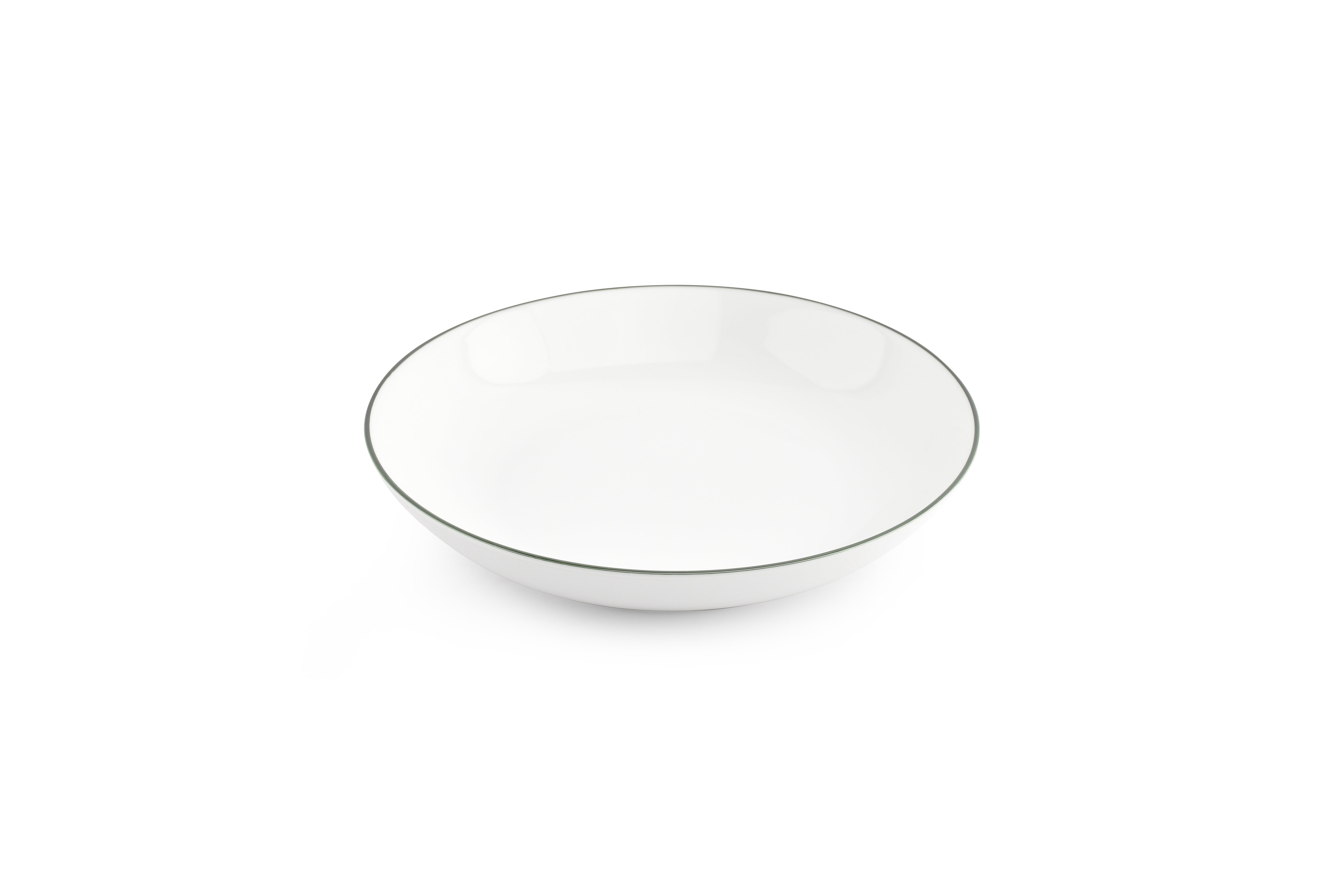 Kom 21xH4cm coupe green rim Basic White