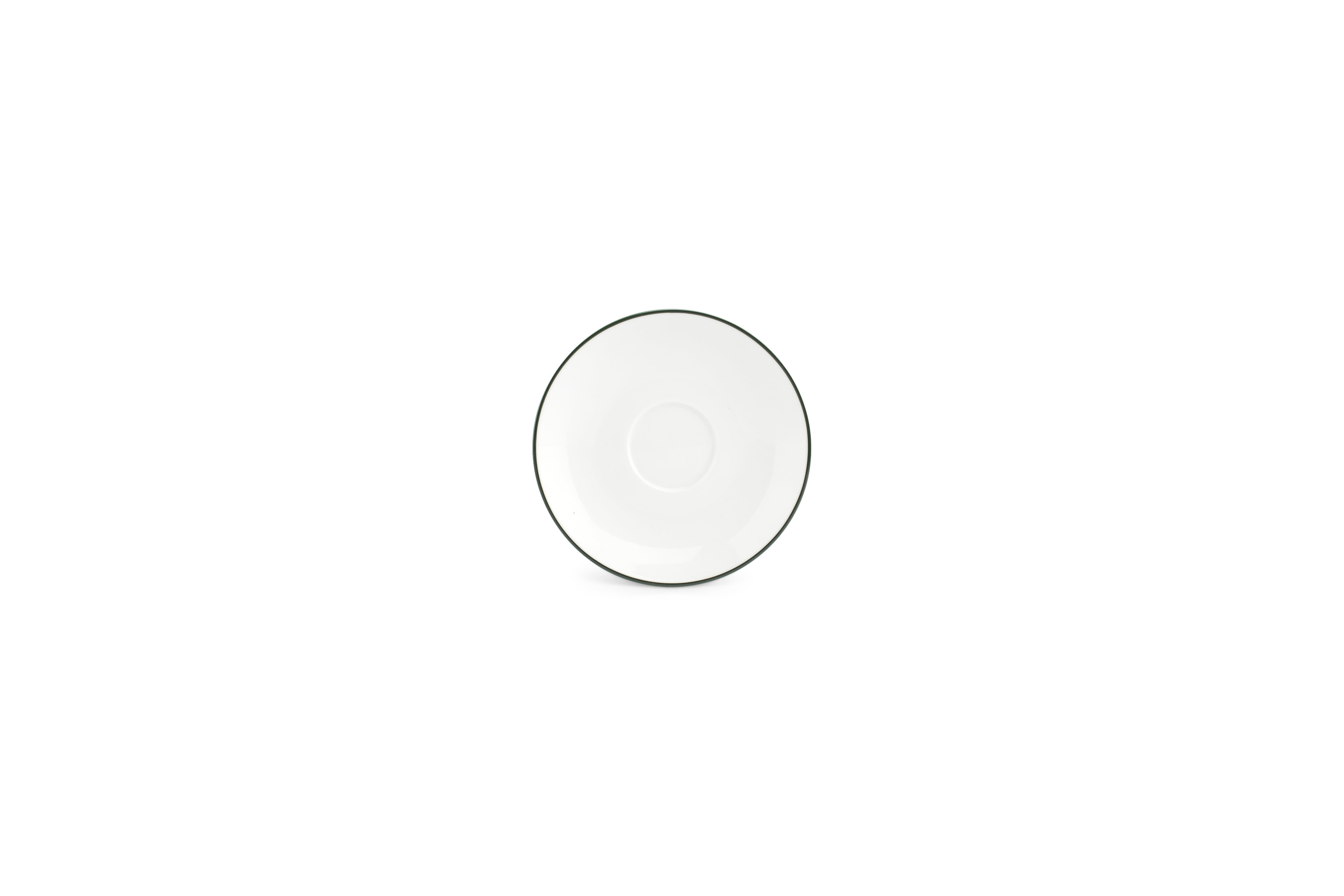 Mokkaschotel 12,5cm green rim Basic White
