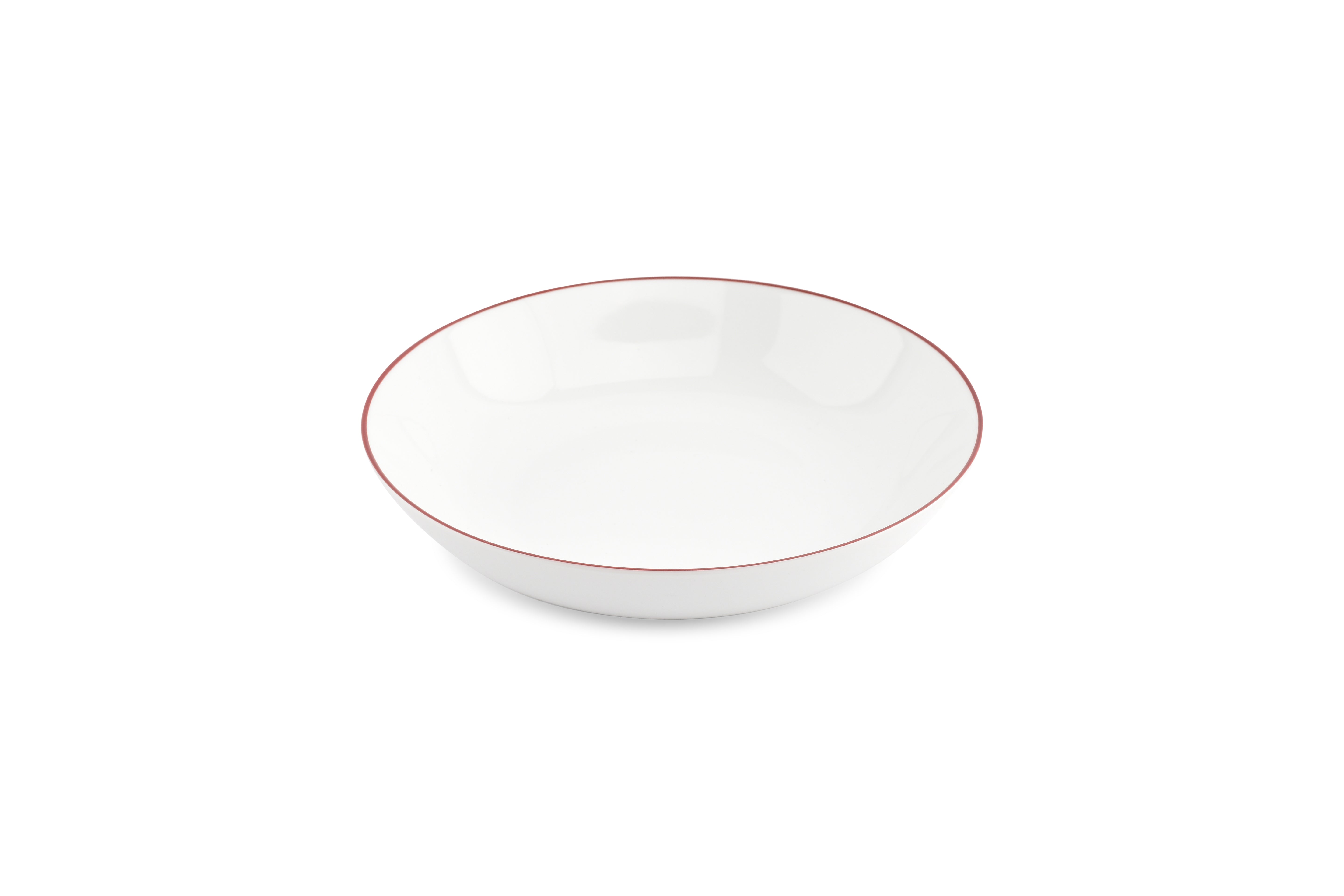 Kom 21xH4cm coupe burgundy rim Basic White