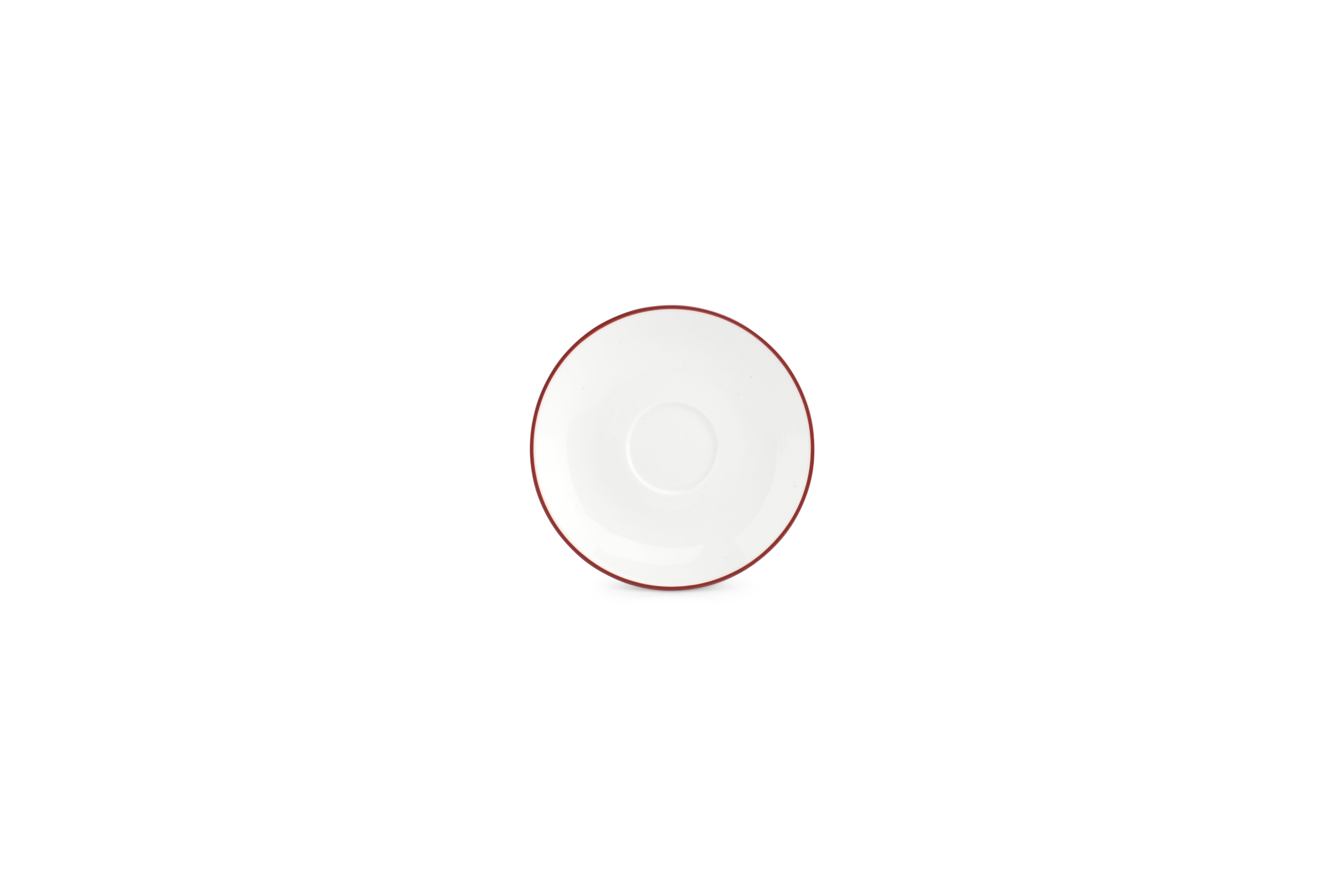 Mokkaschotel 12,5cm burgundy rim Basic White